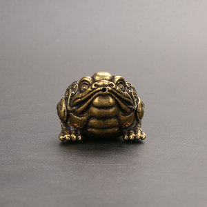 纯铜金蟾香插摆件