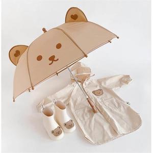 韩国ins儿童雨伞幼儿园宝宝可爱卡通小熊小学生上学遮阳太阳伞