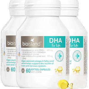 澳洲bioisland佰澳朗德DHA藻油宝宝婴儿胶囊海藻油60粒 规格可选