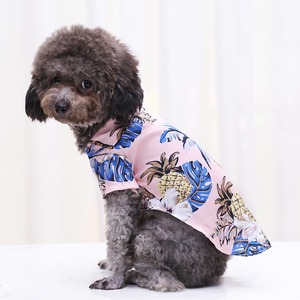 小中型犬沙滩菠萝衬衫夏威夷宠物狗狗猫咪金毛春夏薄款衣服用品