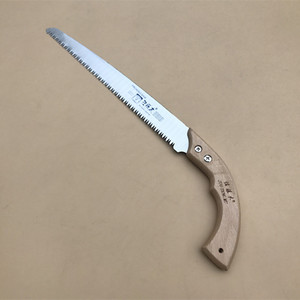 日本佐藤木 三面磨齿手锯 园林果树手工锯子 270木柄直锯 330弯锯