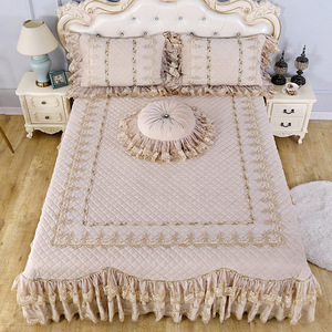 欣馨玥家用床品三件套床上用品欧式新款四季绗缝床盖床单枕头套件