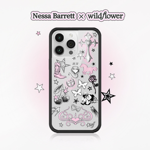Nessa Barrett x Wildflower联名手机壳适用苹果iPhone15/14/13/Pro/Max/Plus硬壳全包防摔保护套欧美时尚wf
