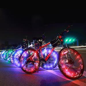 自行车灯钢丝风火轮印象骑行 防水车轮灯山地车死飞单车LED辐条灯