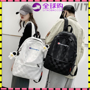 日系冠军双肩包男女大学生简约百搭运动背包大容量时尚电脑包书包