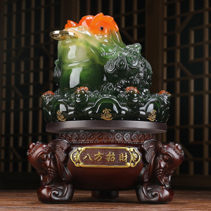 金蟾招财摆件金蝉旺财金蟾蜍招财进宝工艺品酒柜装饰品客厅电视柜