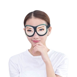 遮光专用真人3d立体搞笑眼镜睡觉眼罩可爱个性透气搞怪眼罩睡眠
