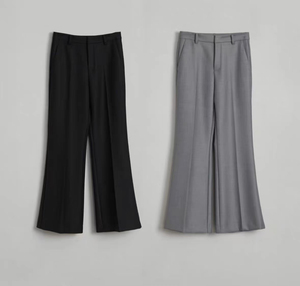 原创设计师品牌YP2023秋季新品微喇叭西装裤