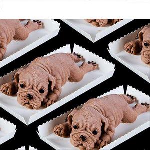 -=慕斯面包哈皮硅胶膜法式烘焙网红狗狗蛋糕磨具小狗沙皮狗模型-