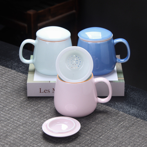 马克杯陶瓷茶水分离小女生个人泡茶创意高颜值带盖内胆办公室茶杯