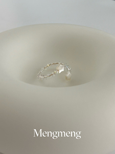 Mengmeng夏日水晶星星童趣戒指 | 小众原创奥地利水晶天然贝母