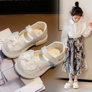 ABC Fans韩服鞋子女童小皮鞋2024春季新款儿童中国风时尚公主单鞋
