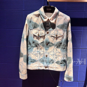 lv路易威登男女同款牛仔夹克ss23新款印花晕染外套欧洲代购1ab5jy