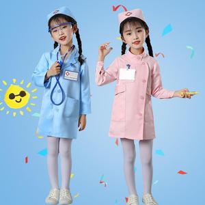 幼儿宝宝过家家职业角色扮演小白大褂小孩子护士医生演出服装儿童