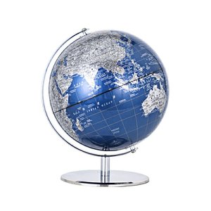 正版博目地球仪25cm蓝色金属地球仪北京博目地图制品有限公司著