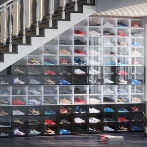 鞋盒收纳盒透明防氧化球鞋柜网红简易防尘神器aj鞋子亚克力展示柜