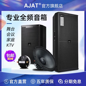 AJAT专业音响套装10寸12寸家用KTV会议单双15寸大型舞台演出音箱