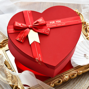 礼物盒心形礼盒空盒情人节礼品盒包装盒高级感生日爱心盒子送女友