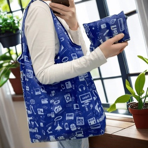 便携可折叠日系环保超市购物袋单肩包大花包0202#