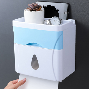 免打孔吸壁式纸巾盒卷筒卫生纸筒抽取式卫生纸卫生纸盒防水置物架