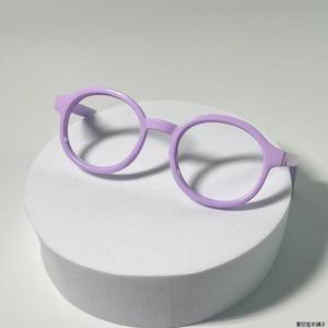 马卡龙眼镜20cm15cm棉花娃娃色系透明黑片百搭款娃用装饰品可爱风