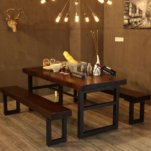 欧式铁艺烤漆餐桌椅组合茶桌长方形餐厅家用饭桌泡茶桌子长桌长12