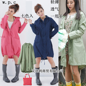 wpc成人雨衣女时尚长款连体雨披轻薄徒步风衣新品日本防水外套