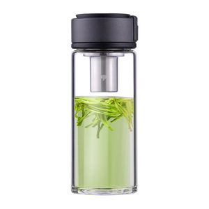 万象(wanxiang)玻璃杯u261深空灰户外旅行茶杯运动杯便携提环泡