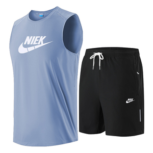 耐克2024夏季新款男士品牌运动套装篮球服美式球衣冰丝速干两件套