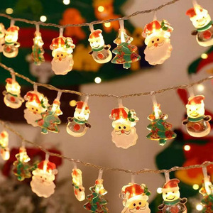 圣诞节led圣诞树灯串老人雪橇雪人装饰灯室内派对布置节日彩灯串