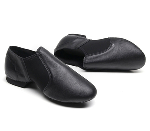 低帮爵士靴儿童女软底舞蹈鞋黑色男士现代芭蕾爵士舞鞋专业练功鞋