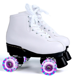 欧易金双排溜冰鞋成人闪光轮滑鞋男溜冰场专业旱冰鞋女经典滑冰鞋