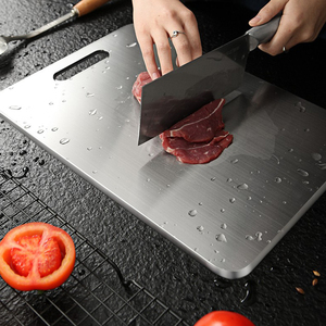 德国双立人加厚316不锈钢菜板抗菌防霉家用切菜板和面板厨房砧板