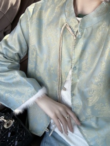大喜自制新中式国风 画梅 四季外套双面穿琉璃重磅桑蚕丝提花时髦