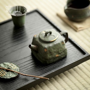 中式陶瓷小茶壶茶水分离泡茶壶高档单壶老岩泥柴烧窑变泡茶器防烫