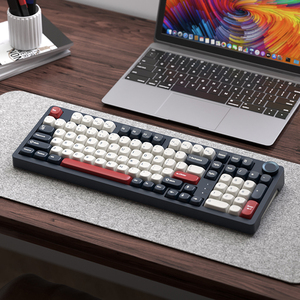 SKN青龙三模机械键盘gasket结构客制化无线热插拔ttc烈焰红轴RGB