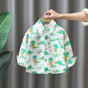 新中式纯棉长袖儿童衬衣男童衬衫新款寸衫宝宝衣服痞帅气儿童衬衫