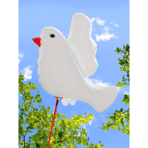学校运动会入场创意道具手持方阵入场网红白色鸽子铝膜气球和平鸽