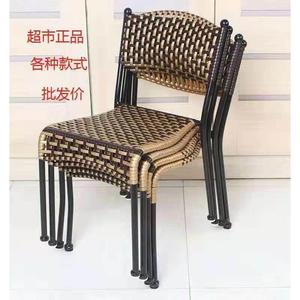 竹椅小滕藤编休闲椅子成人凳子儿童单人家用靠背椅手工编织藤椅