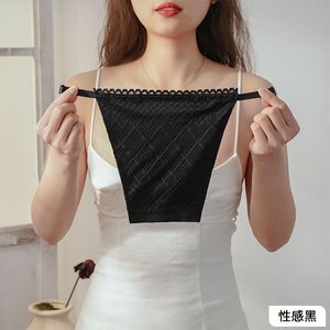 V领低领衣服防走光神器蕾丝抹胸一片式假领子女夏网红抖音同款