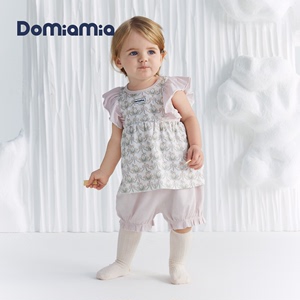 Domiamia儿童家居服女童睡衣2024新款夏女宝宝衣服夏天薄款空调服