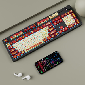noppoo诺朴机械键盘104键插拔轴全键无冲跑马灯自定义灯效客制化