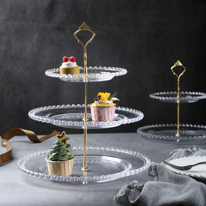 多层点心架玻璃蛋糕展示架子商用婚礼零食盘点心甜品台茶歇摆台