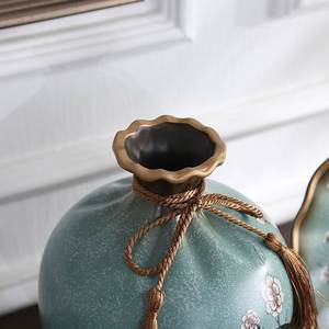 美式乡村三件套陶瓷花瓶摆件欧式田园复古装饰客厅家用家居装饰品