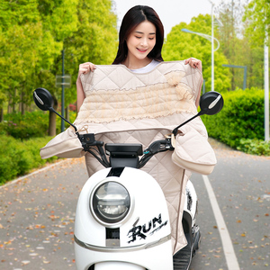 2022新款电动车风挡防风棉挡风被冬款中厚四季小型电瓶摩托车冬季
