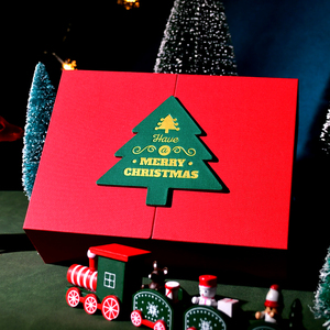 圣诞节礼物盒包装盒空盒子苹果零食糖果袜子礼品盒小高级感礼盒大
