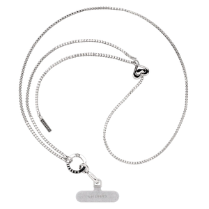 CASETi金属爱心手机链背带可斜跨挂链个性挂脖壳斜挂挂绳珍珠手链