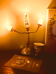 美女与野兽蜡烛台卢米亚LED小夜灯魔幻复古送给女生的生日礼物
