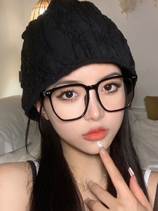 木九十素颜神器眼镜女韩版潮黑框高级感近视可配度数大框大脸显瘦