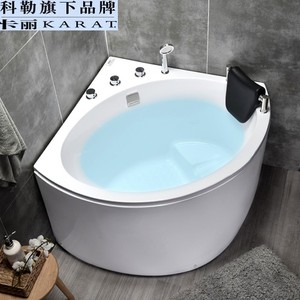 科勒官方正品日式坐泡浴缸小户型转角家用三角扇形亚克力按摩浴缸